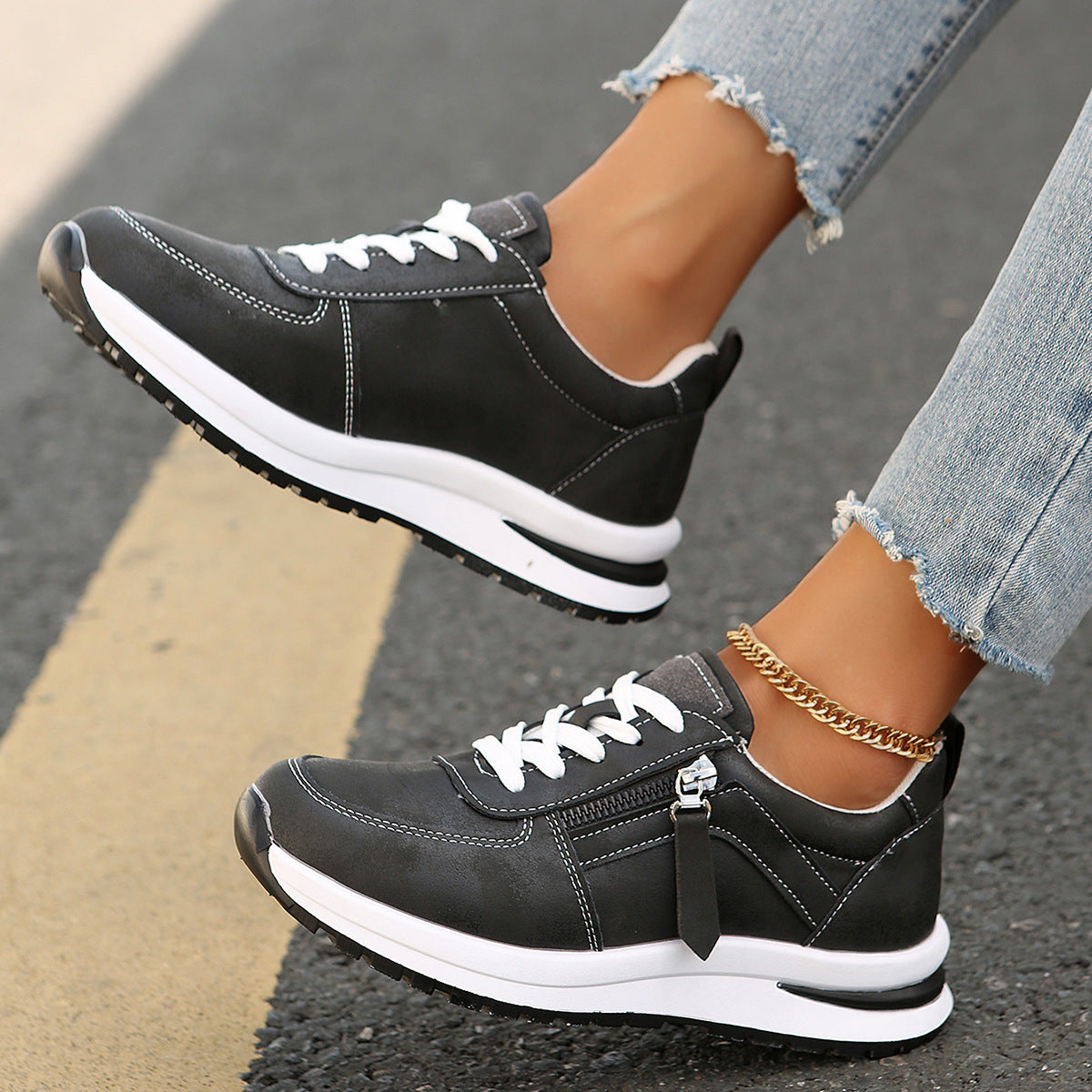 Chaussures Femme à Lacets Élégantes