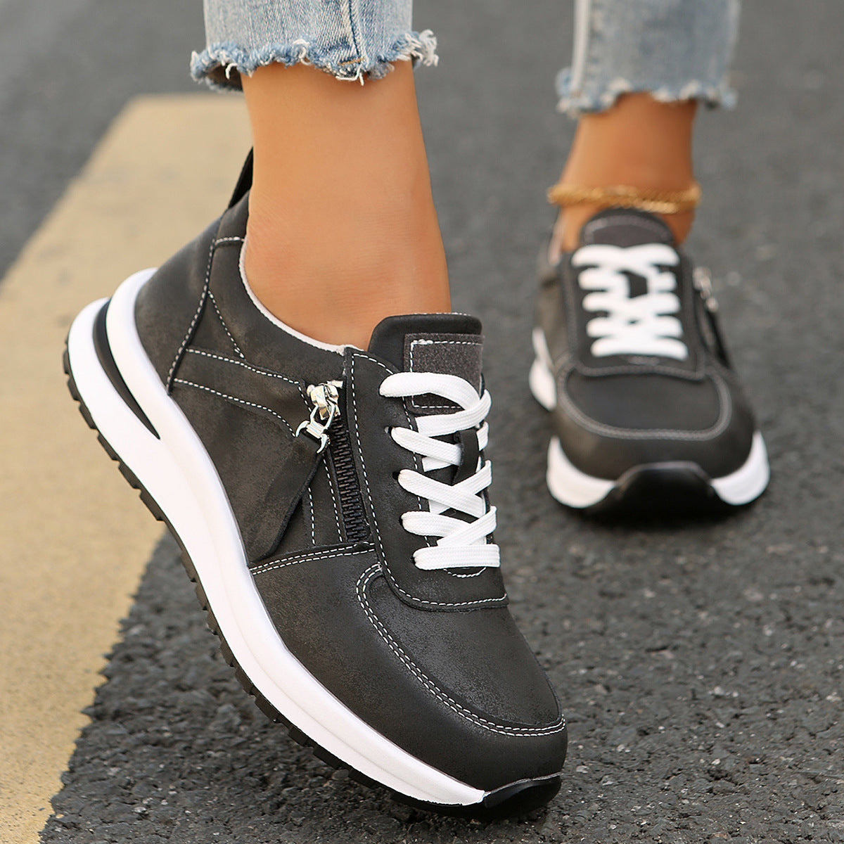 Chaussures Femme à Lacets Élégantes