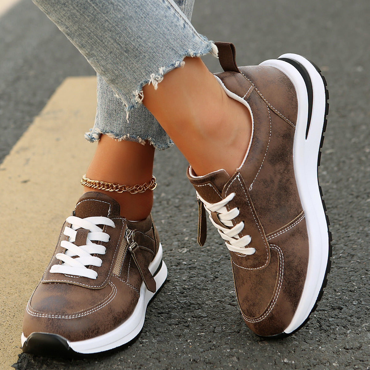 Chaussures Femme à Lacets Élégantes